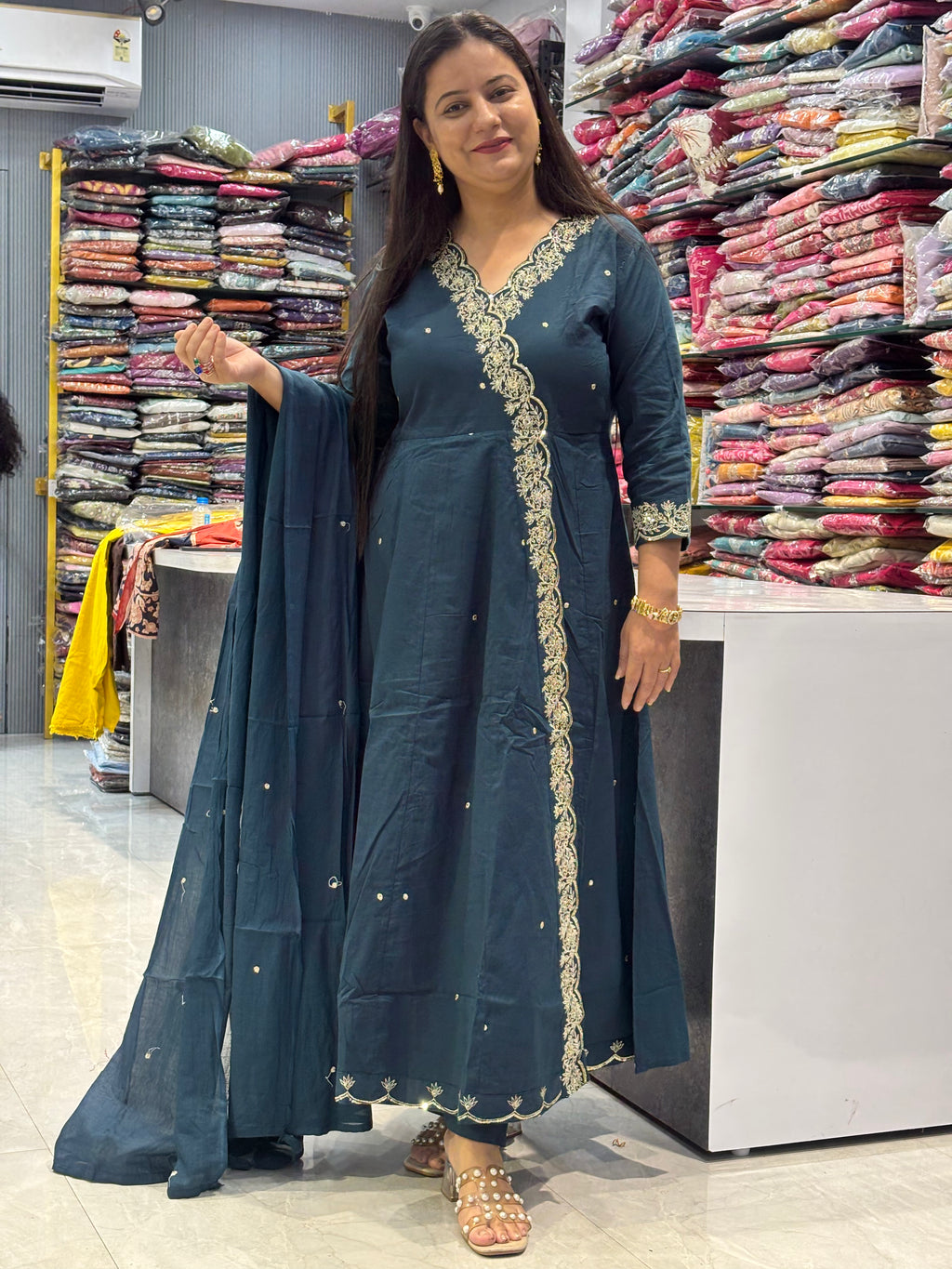 Cotton Angrakha Suit