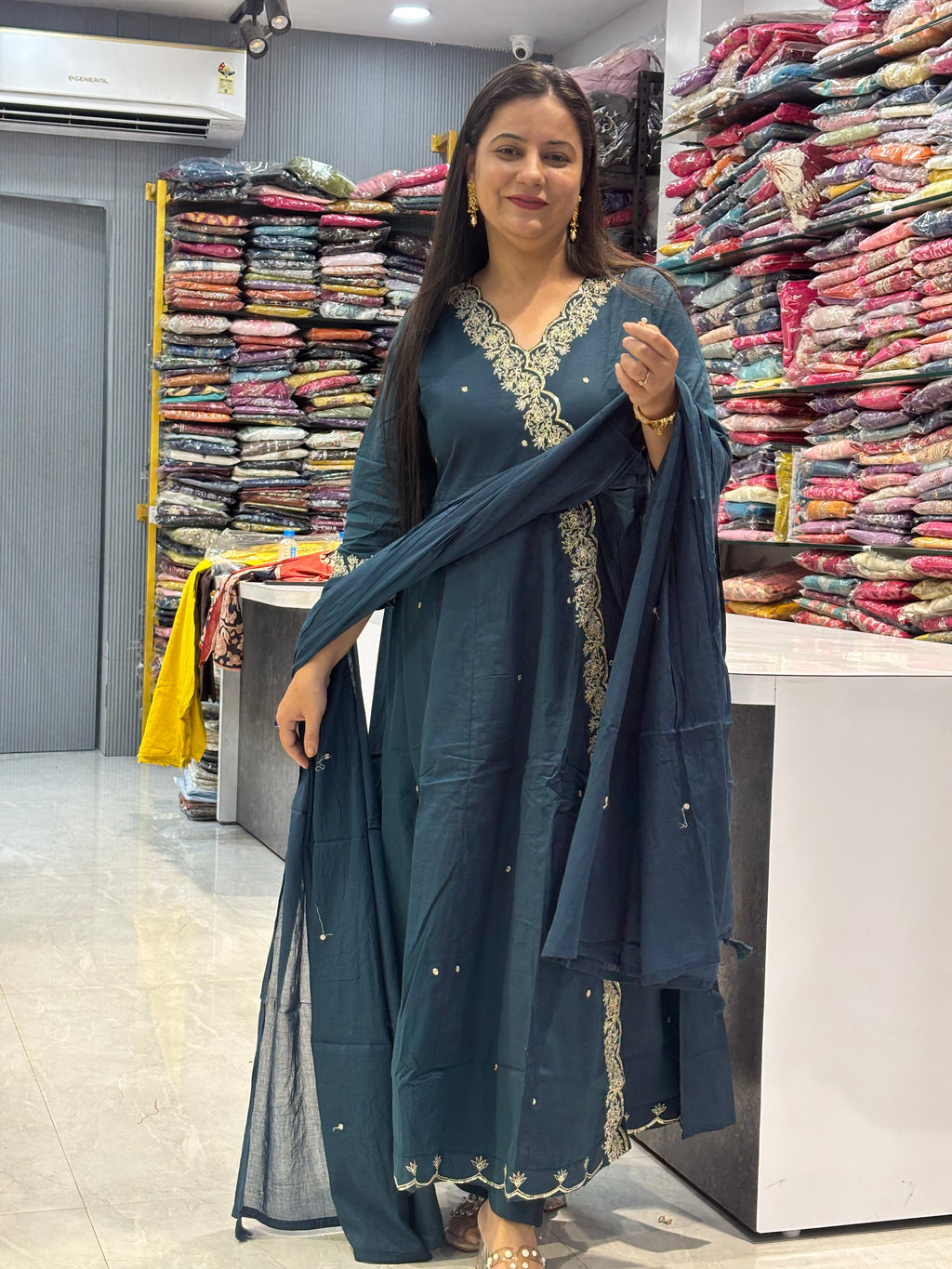 Cotton Angrakha Suit