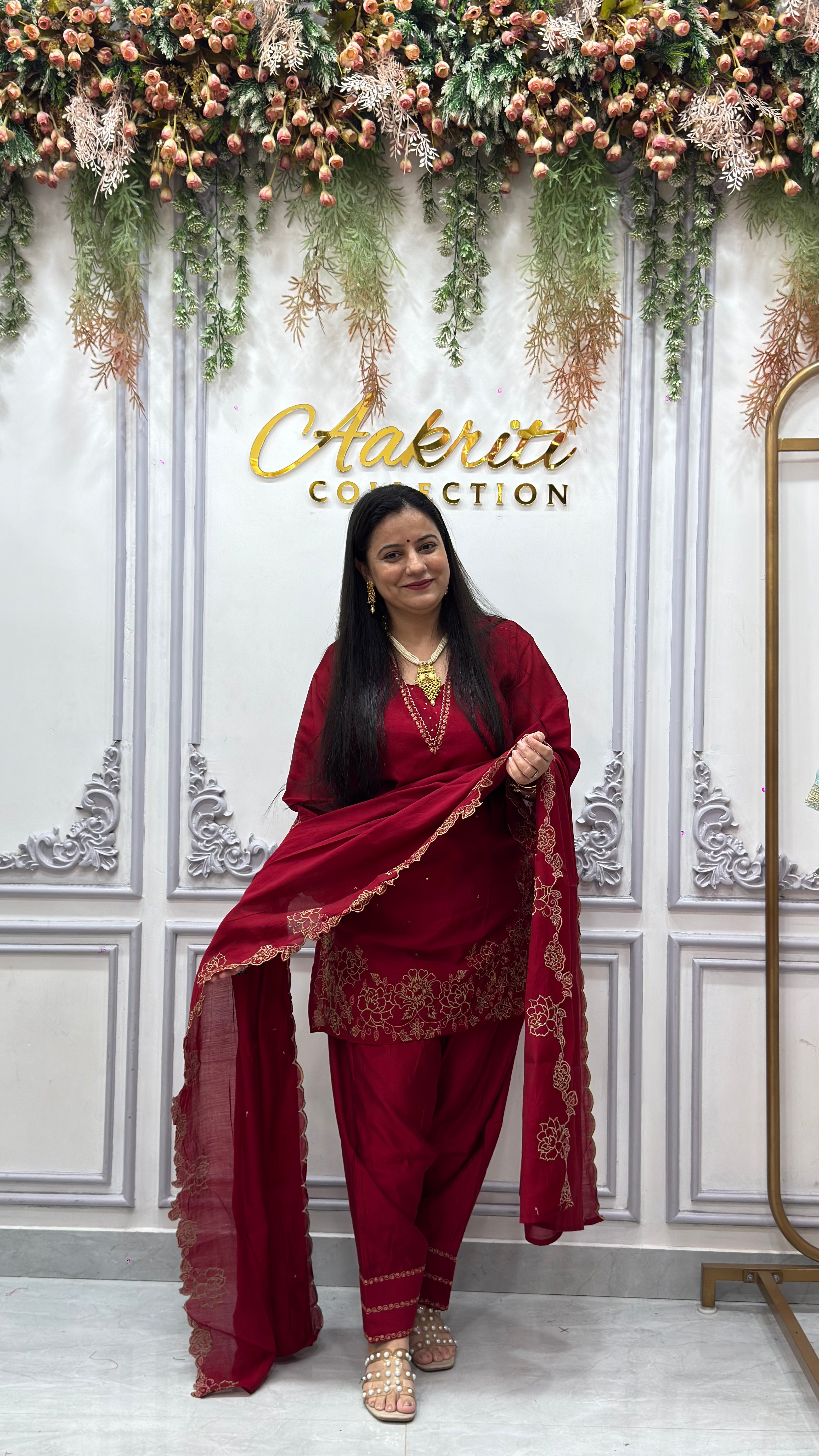 Mul Chanderi Farsi Salwar Suit