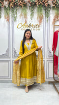 Mul Chanderi Anarkali Suit