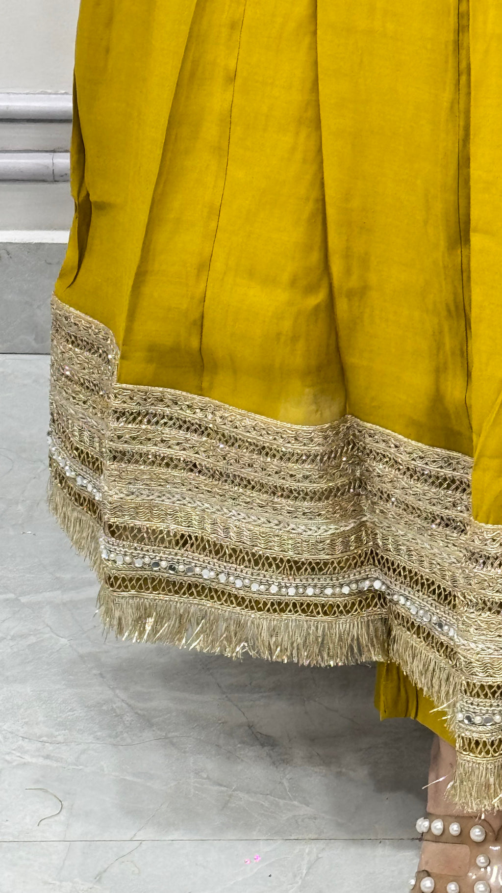 Mul Chanderi Anarkali Suit