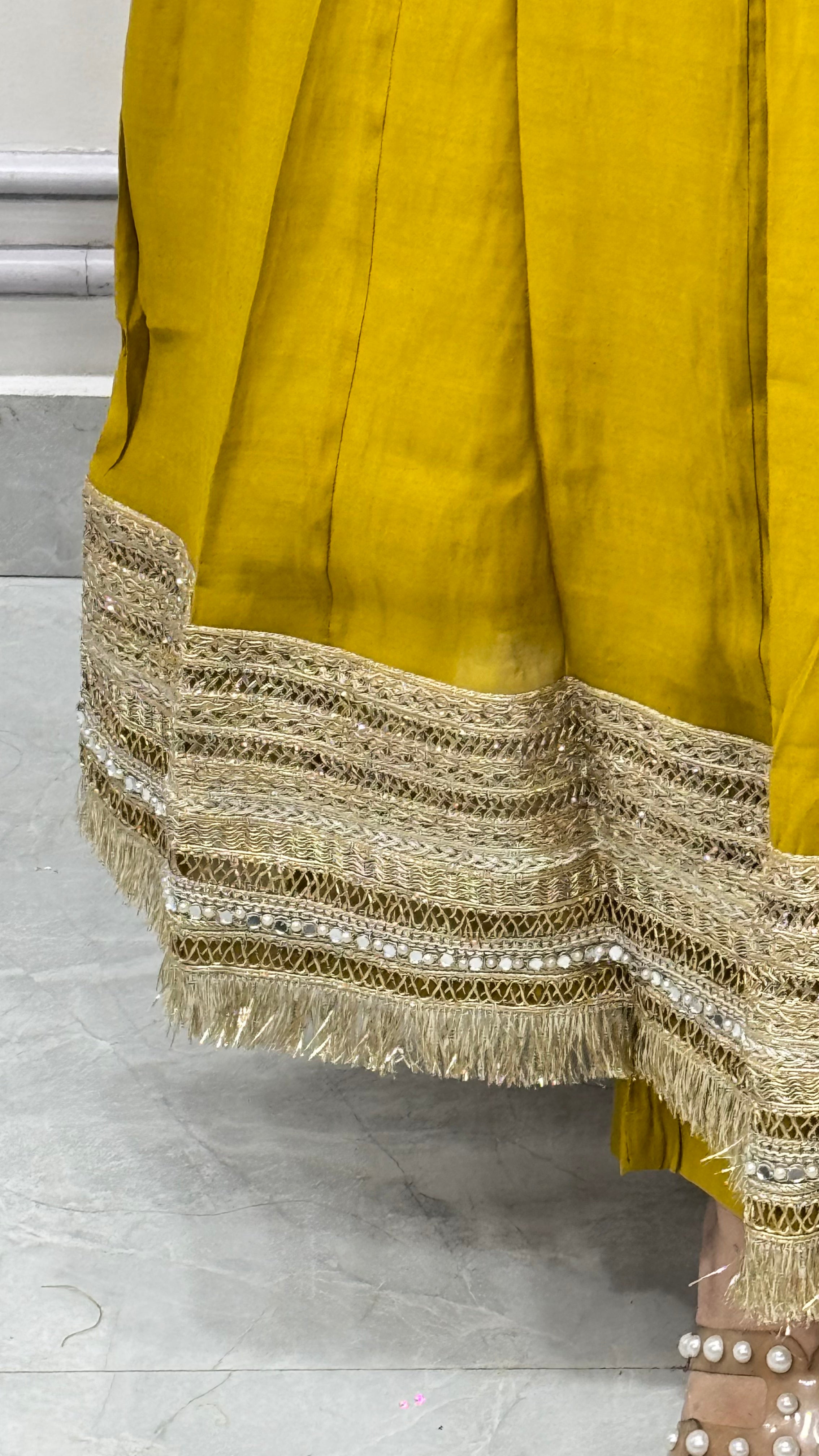 Mul Chanderi Anarkali Suit