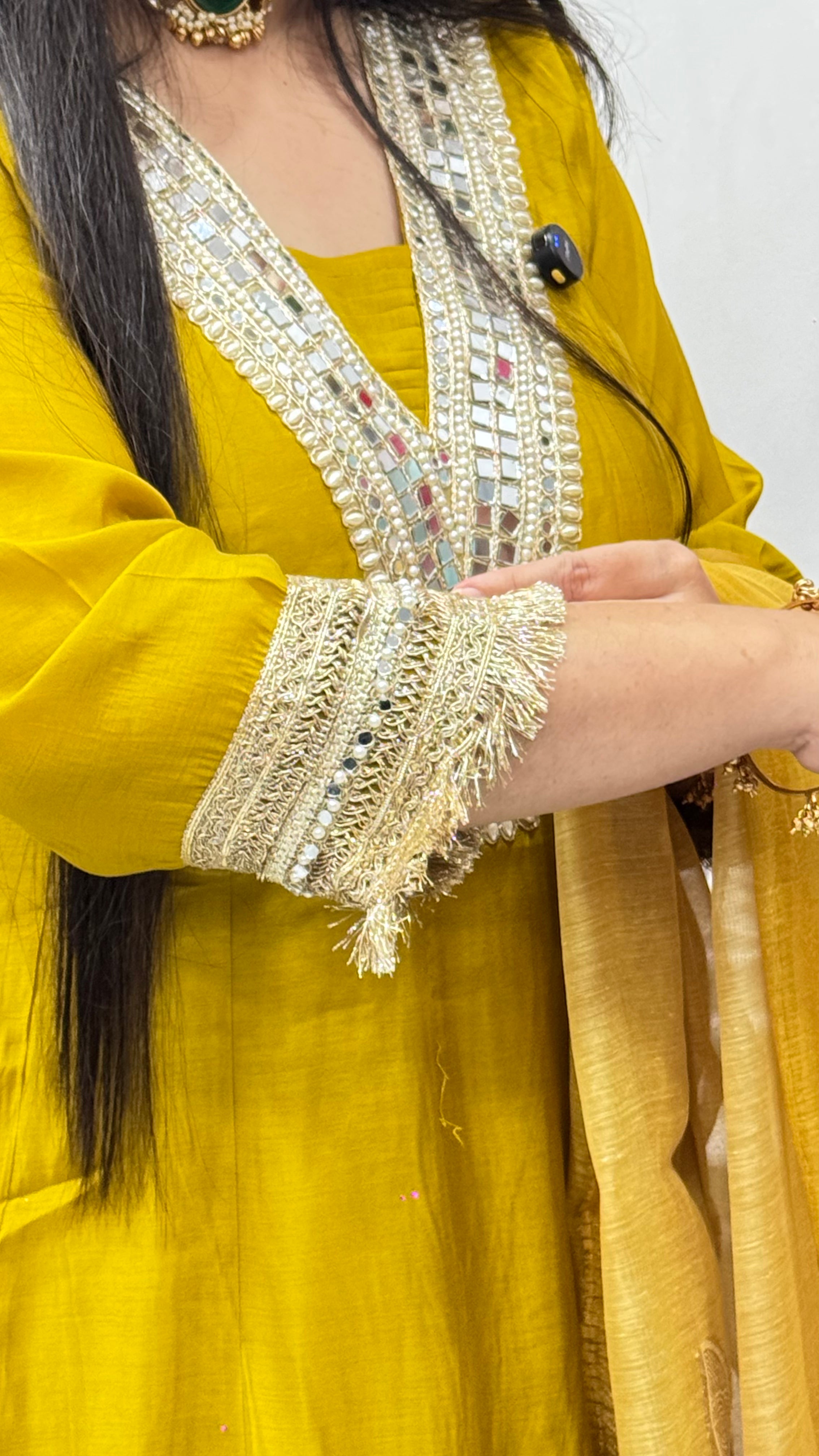Mul Chanderi Anarkali Suit