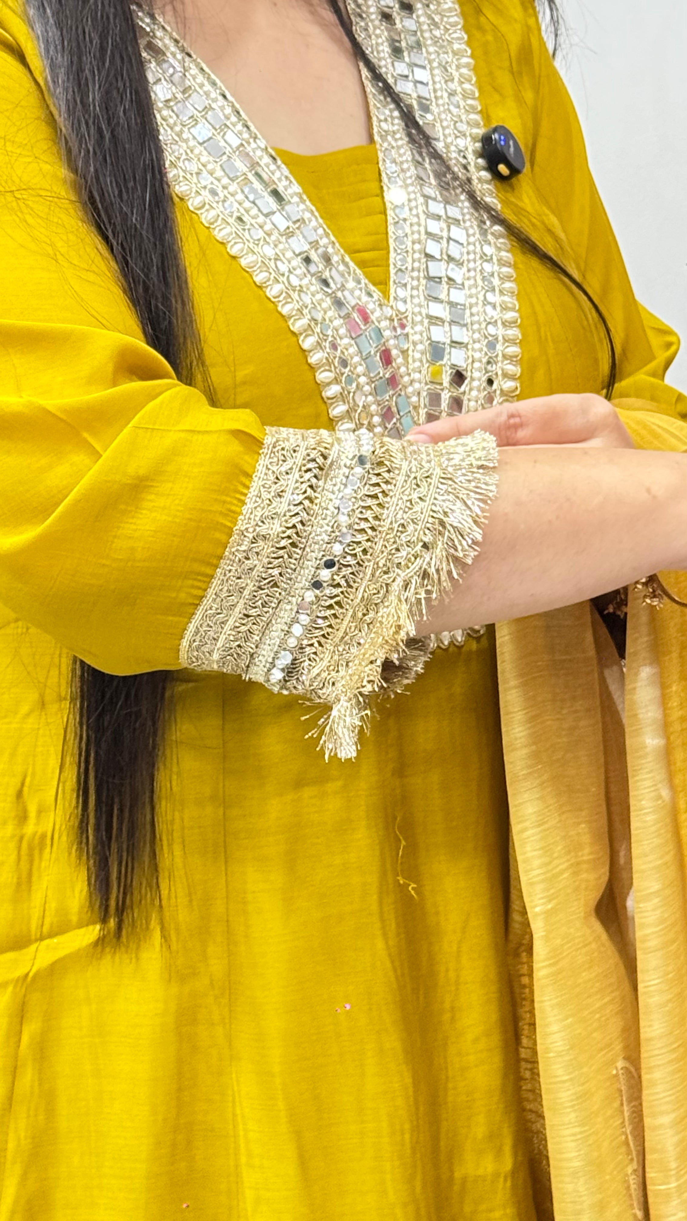Mul Chanderi Anarkali Suit
