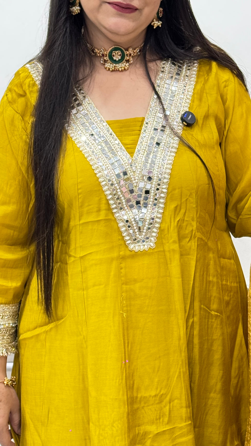 Mul Chanderi Anarkali Suit