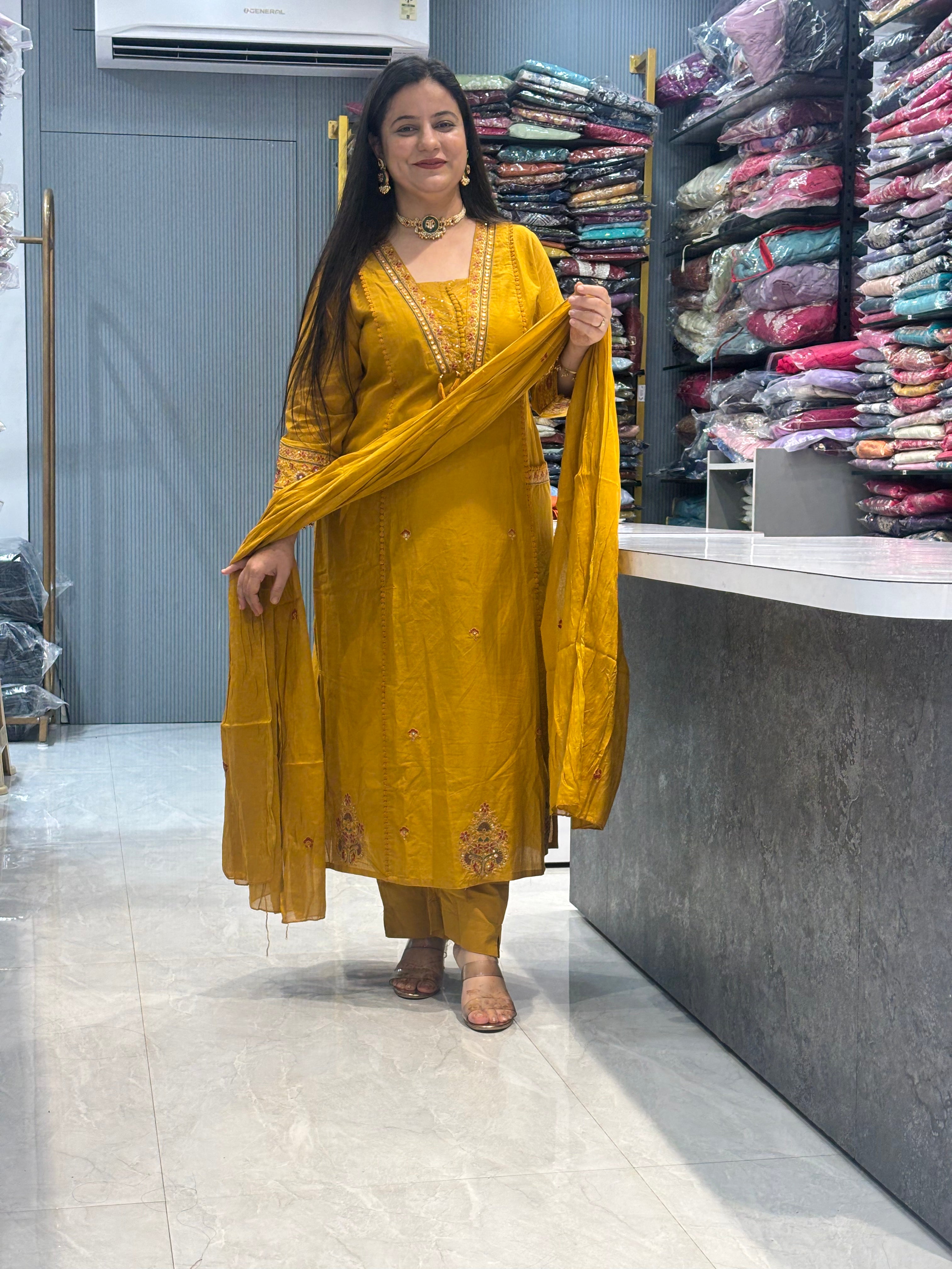 Pure Cotton Suit With Hand Embroidery
