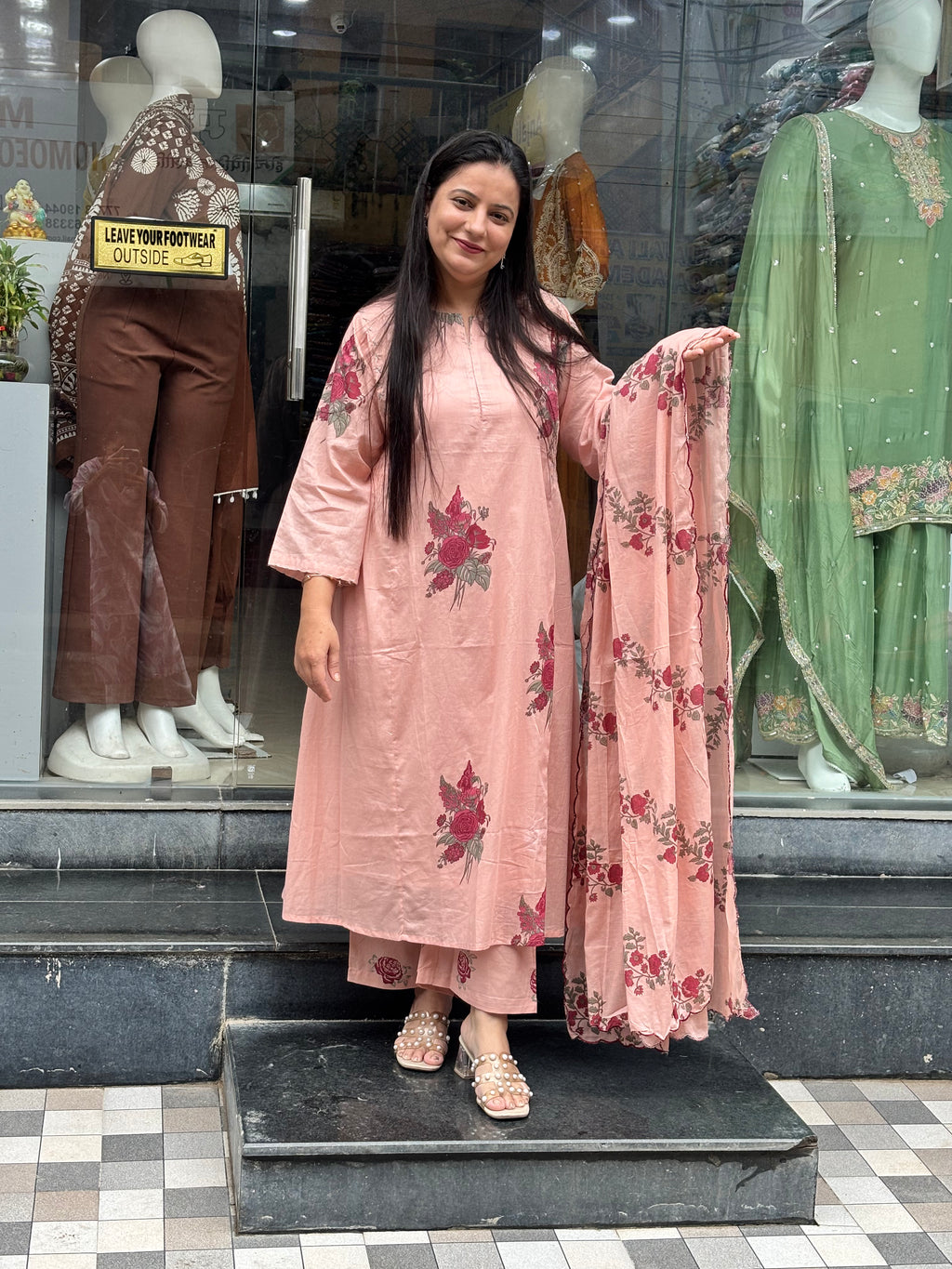 Premium Cotton Suit With Inner 3 Pcs
