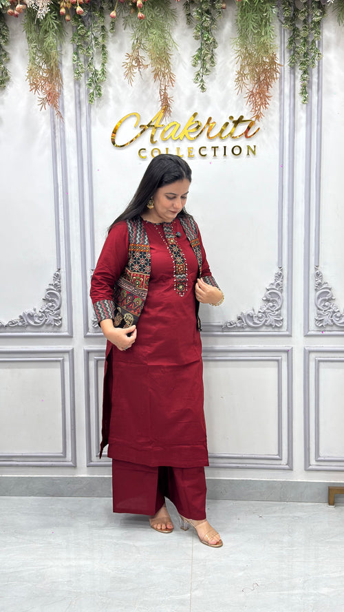 Cotton 2 Pc With Jacket