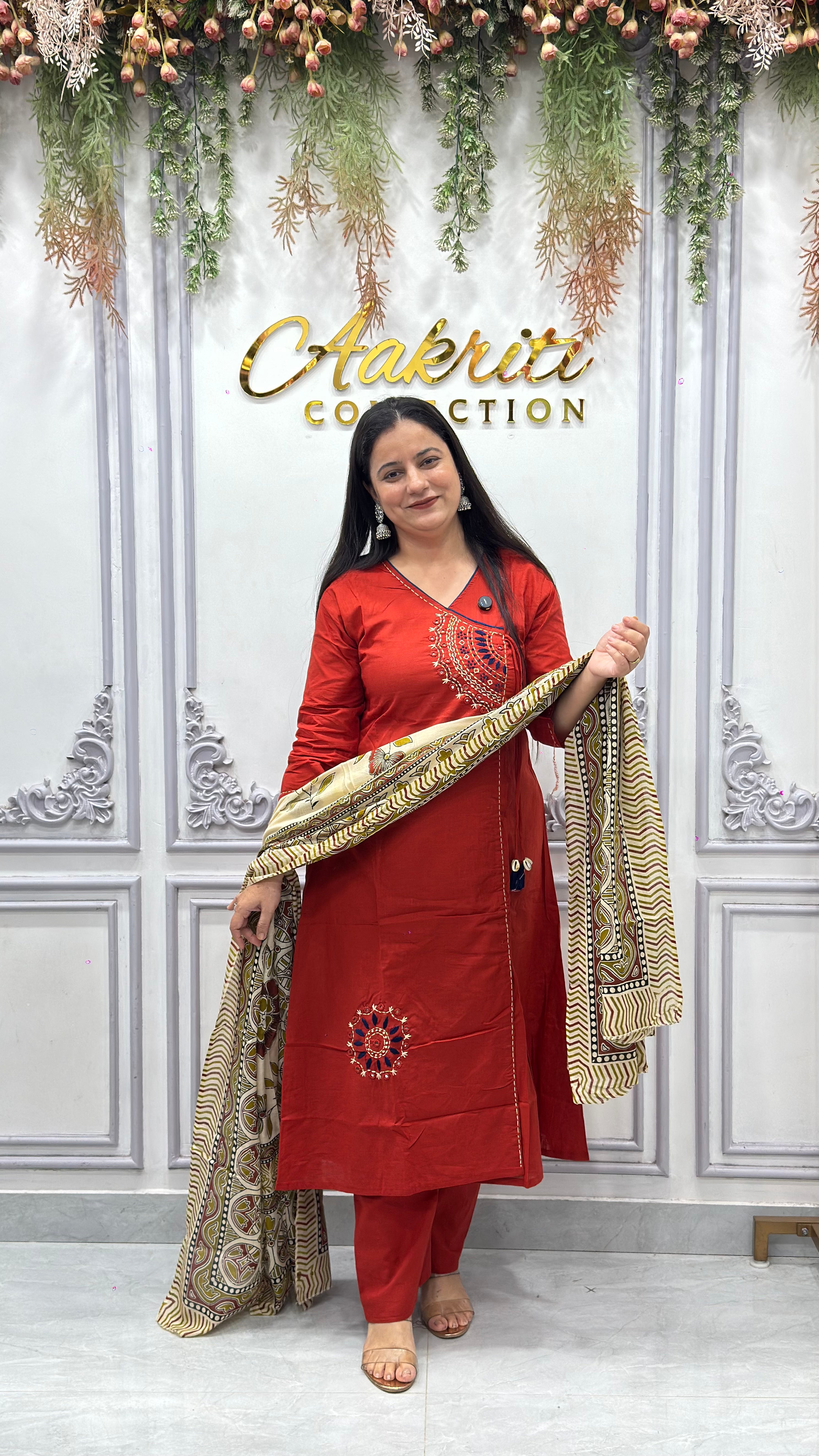 Cotton Angrakha Suit