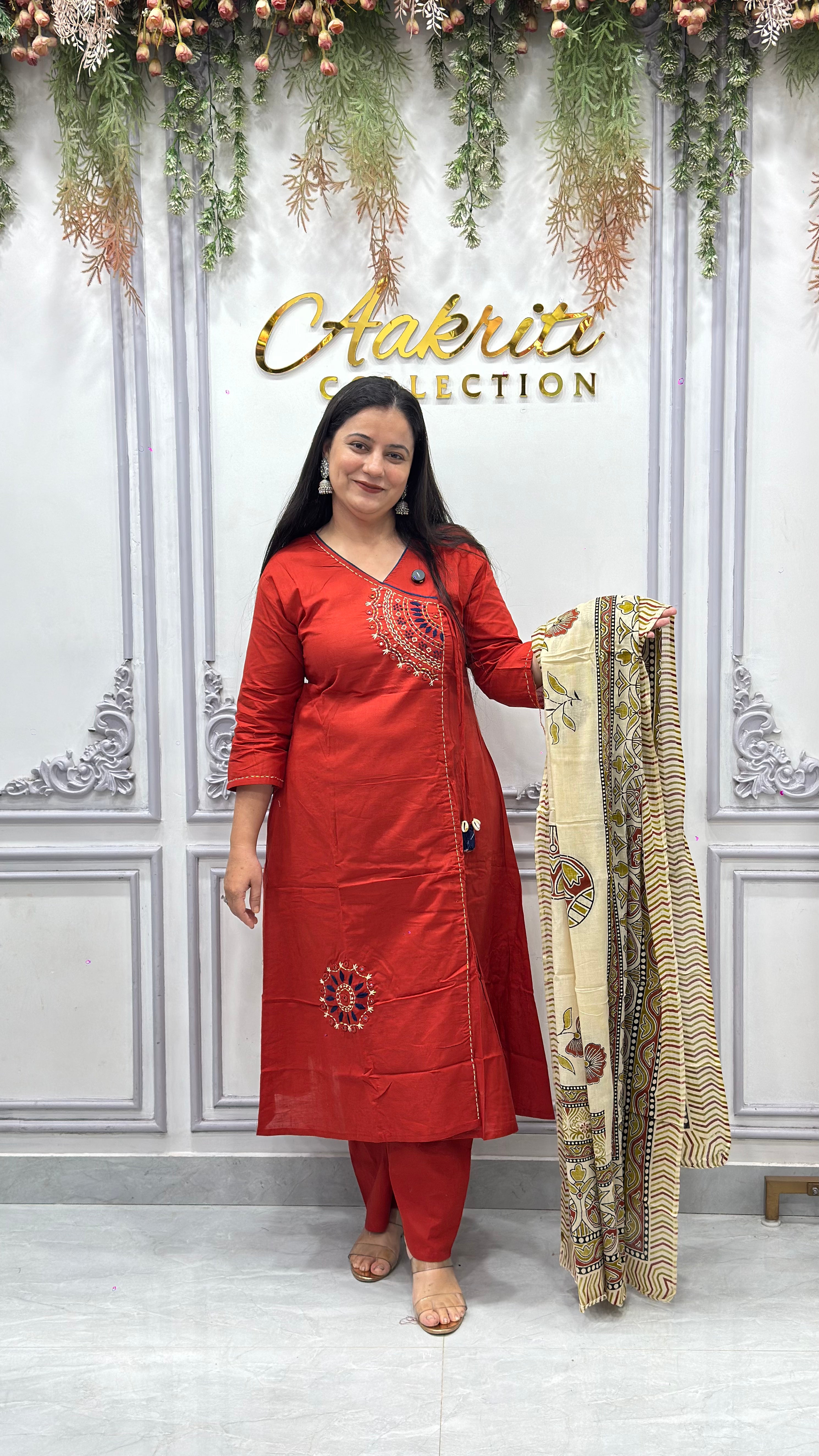 Cotton Angrakha Suit